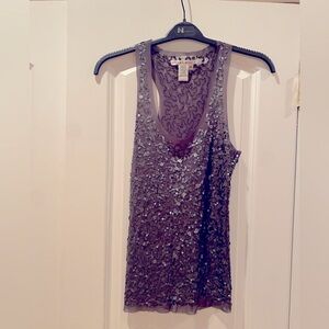 MAX STUDIO Charcoal Grey Sequin Tank